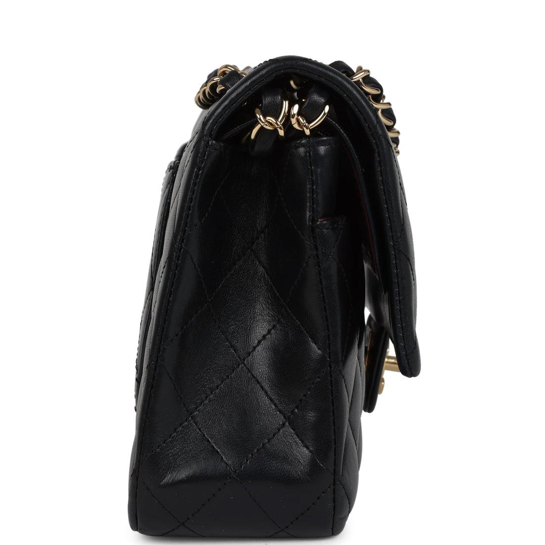 New Chanel Medium Classic Double Flap Bag Black Lambskin Gold Hardware