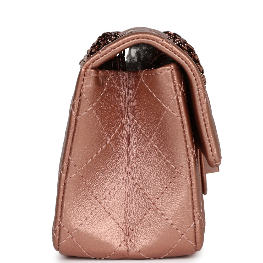 New Chanel Mini Reissue 224 2.55 Flap Rose Gold Calfskin Rose Gold Hardware