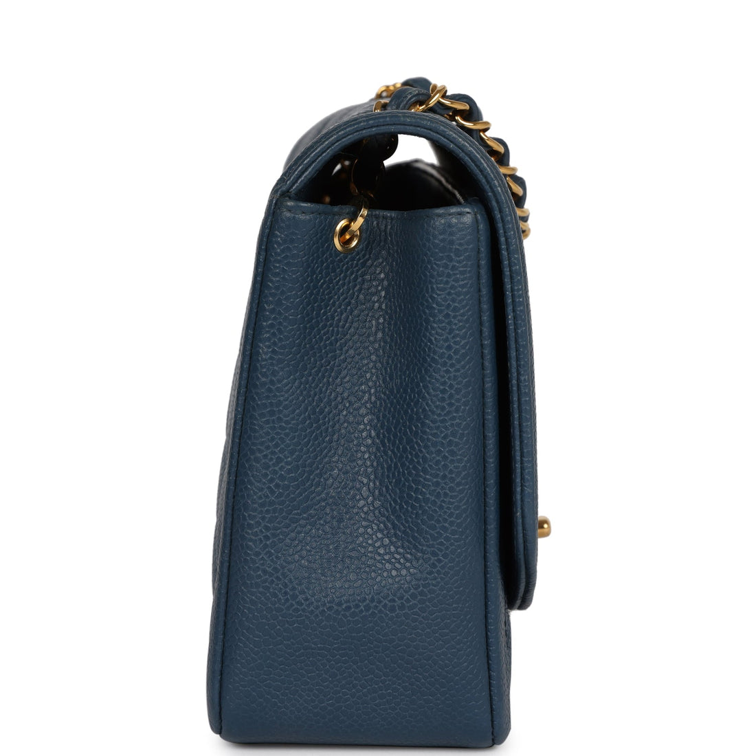 Chanel Medium Diana Flap Bag Blue Caviar Gold Hardware