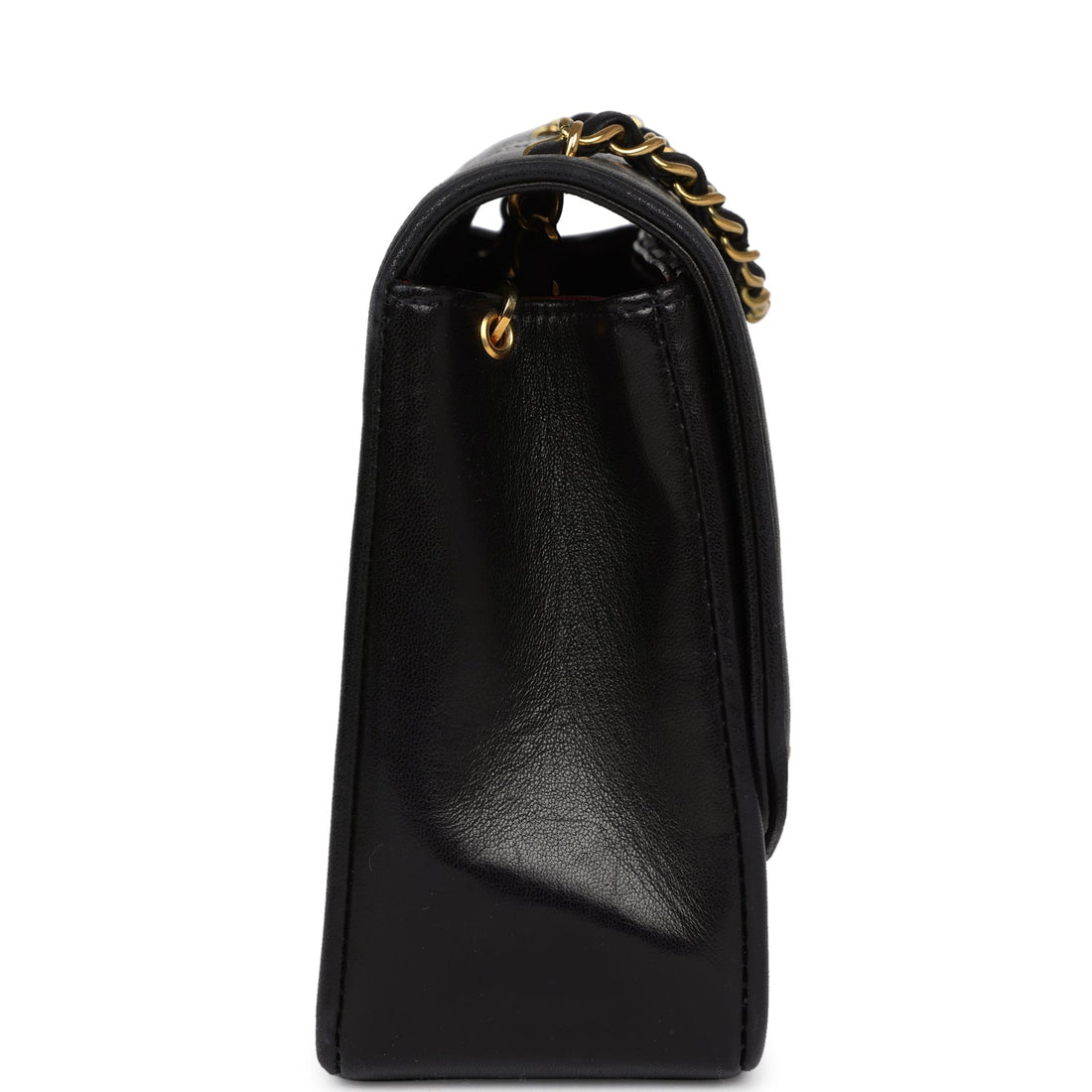 Vintage Chanel Small Diana Flap Bag Black Lambskin Gold Hardware