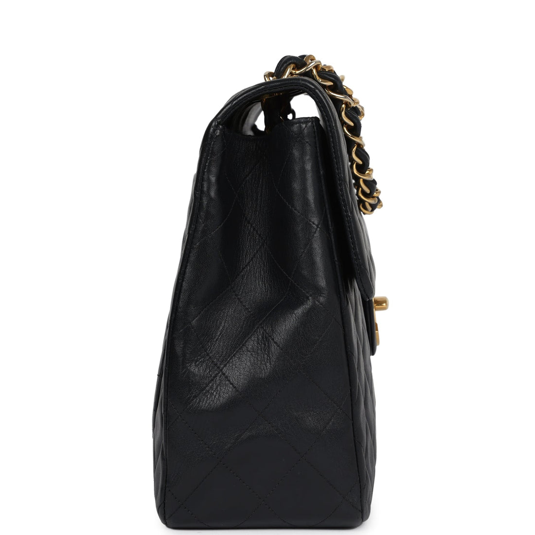 New Chanel XL Jumbo Maxi Flap Bag Black Lambskin Gold Hardware