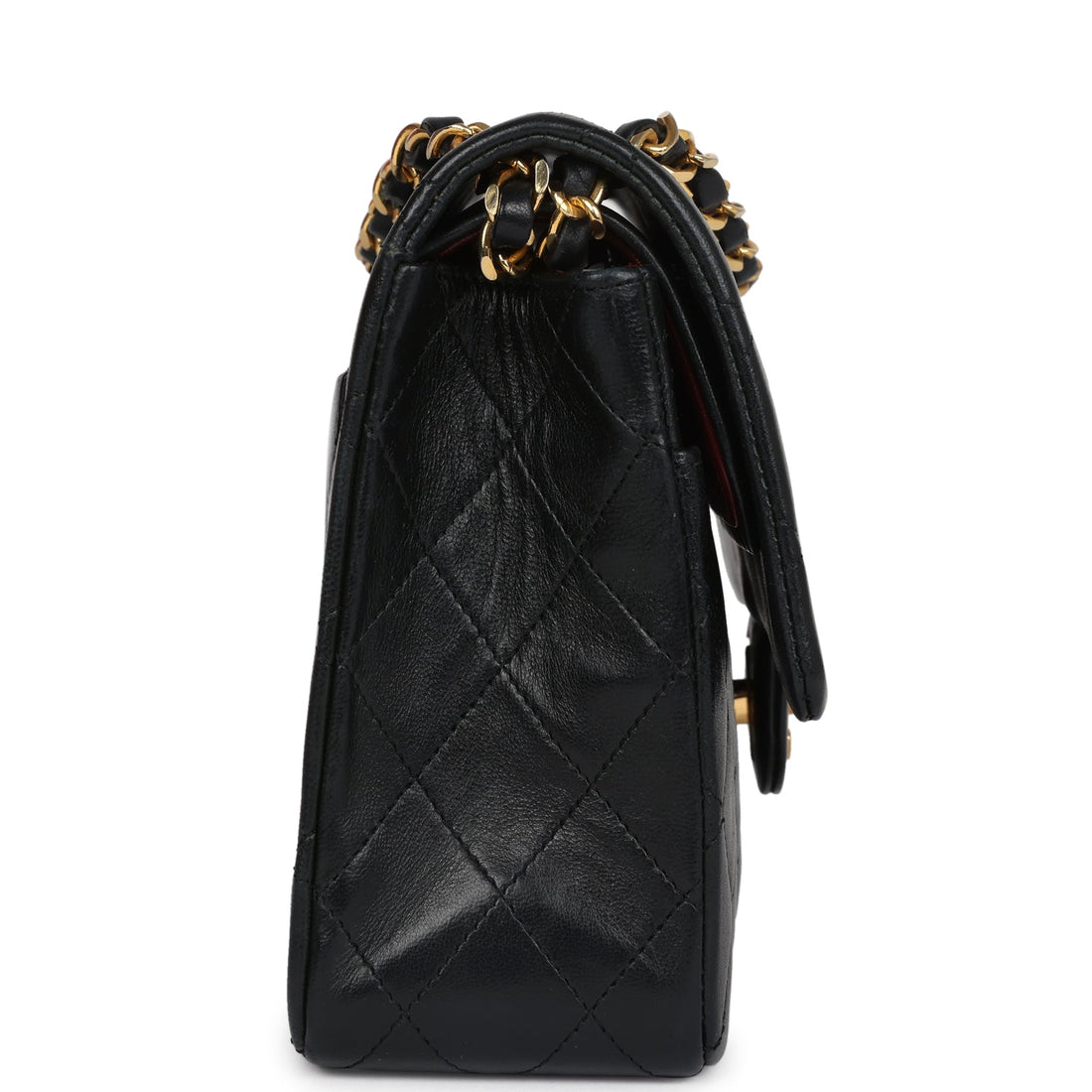 New Chanel Medium Classic Double Flap Bag Black Lambskin Gold Hardware