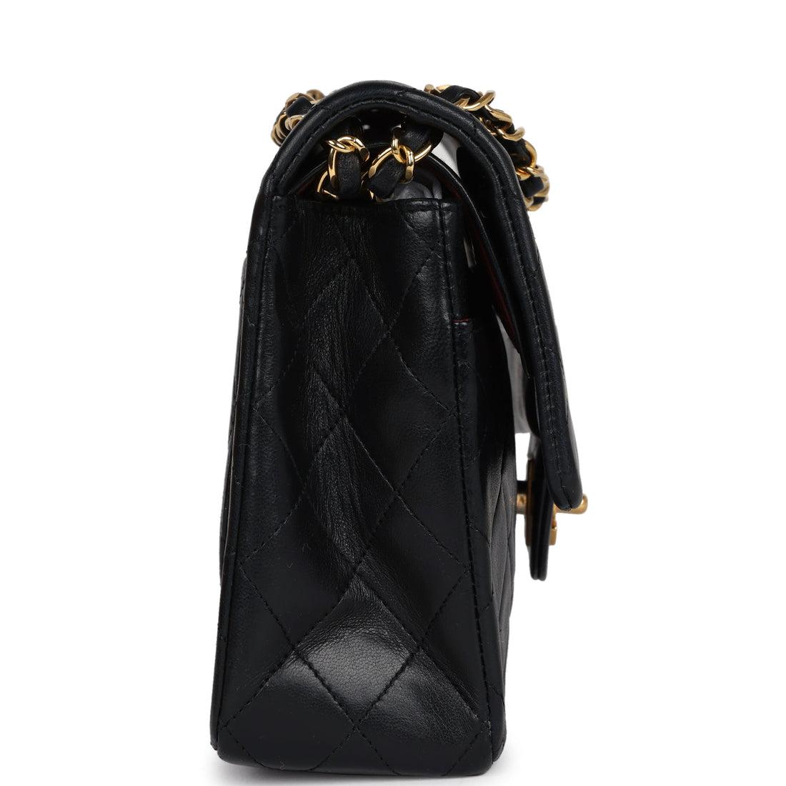 New Chanel Medium Classic Double Flap Bag Black Lambskin Gold Hardware