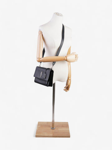 Saint Laurent Sunset Black Leather Medium