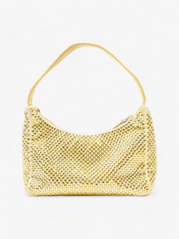 Prada Hobo Re-Edition 2000 Yellow Silk