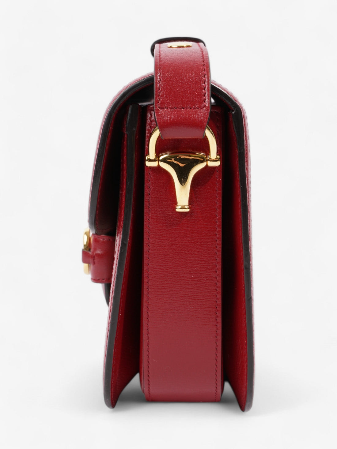 Gucci Horsebit 1955 Shoulder Bag in Coated CS Canvas with Red Leather Red / Monogram Coated Canvas