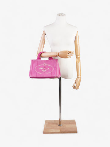 Prada Canapa Tote Pink Cotton