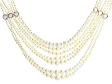 Dior Multi Strand  Faux Pearl Choker Necklace