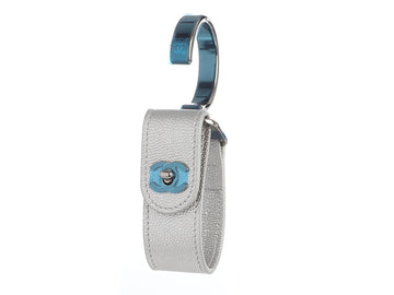 Chanel Silver Metallic Caviar LuCSage Hook