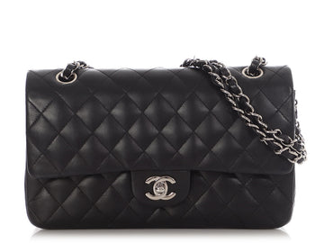 Chanel Medium Black Quilted Lambskin Classic Double Flap