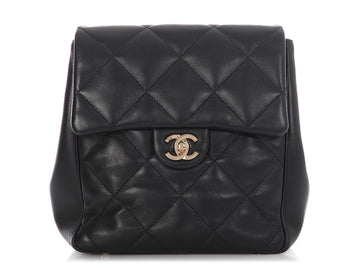 Chanel Small Black Quilted Calfskin Backpack