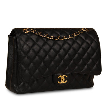 Chanel Classic Flap Bag - Black Maxi
