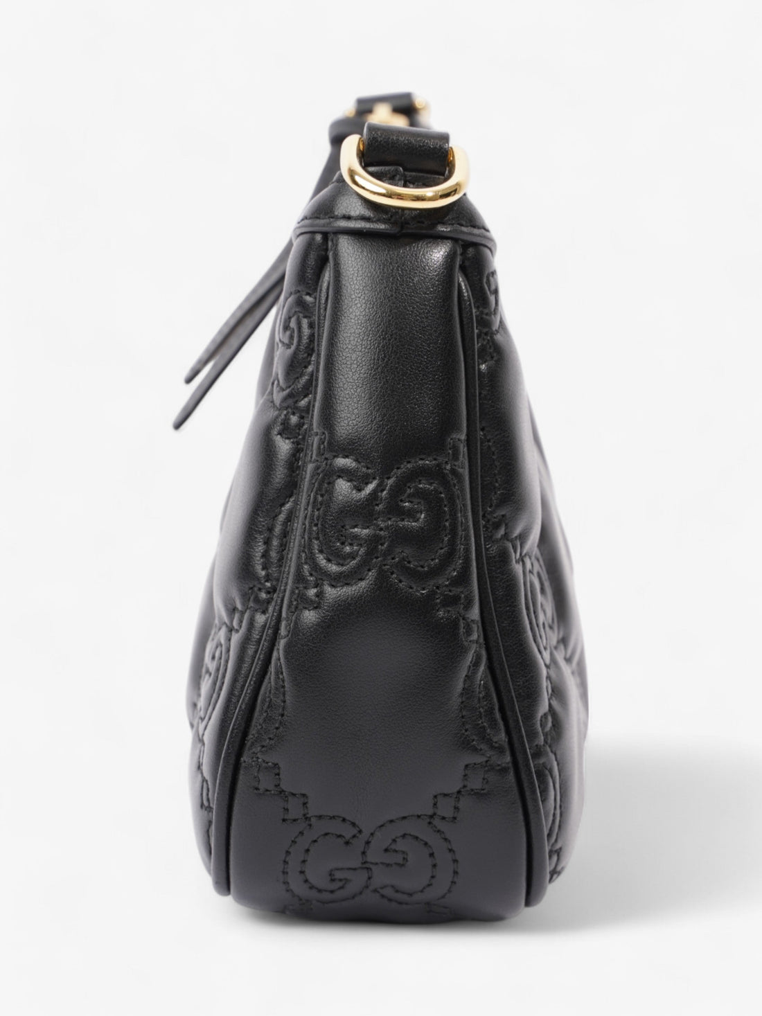 Gucci CS Shoulder Bag Black Matelasse Leather Small
