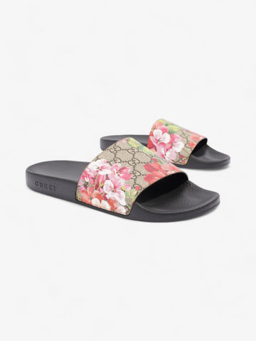 Gucci CS Bloom Slide Floral Coated Canvas EU 41 UK 8