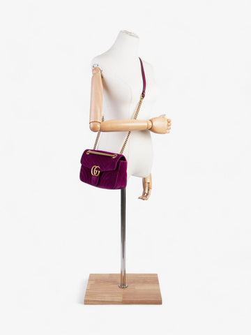 Gucci CS Marmont Purple Velvet Small