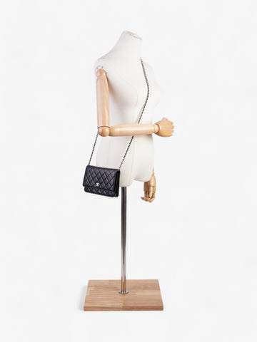 Chanel Wallet On Chain Black Lambskin Leather