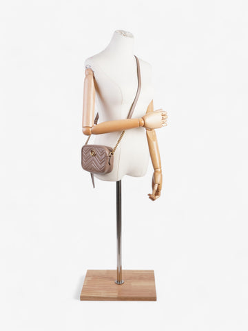 Gucci CS Marmont Dusty Pink Matelasse Leather Mini