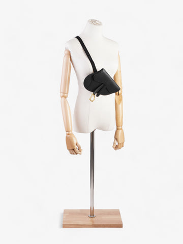 Christian Dior Saddle Belt Bag Black Leather