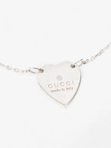 Gucci Heart Tag Bracelet Silver Silver Sterling 17