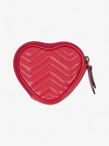 Gucci CS Marmont Heart Purse Red Matelasse Leather
