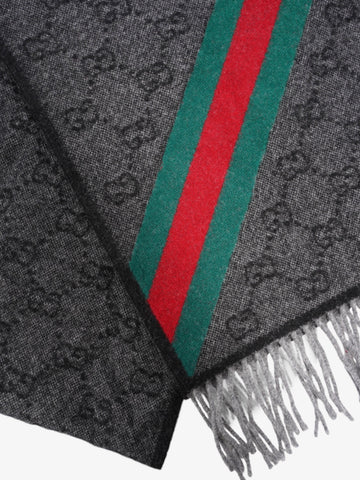 Gucci CS Web Scarf CS Supreme / Red / Green Wool