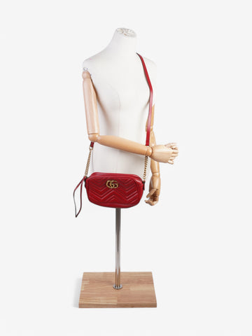 Gucci CS Marmont Red Calfskin Leather Small