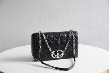 DIR 2023 Caro black silver real leather sling shoulder bag