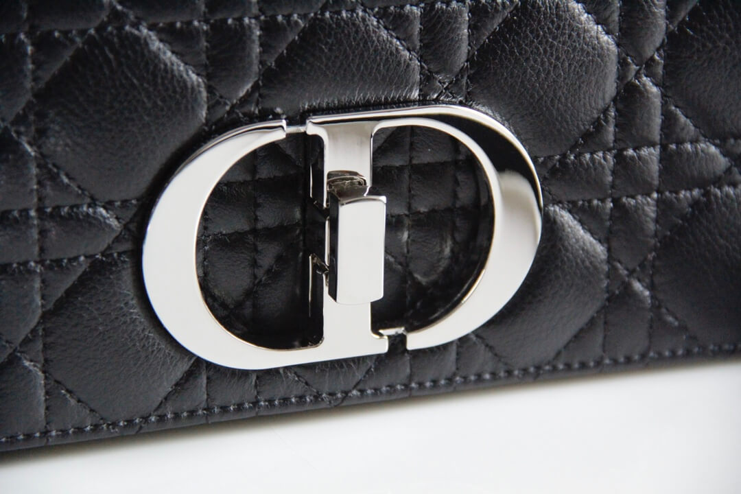DIR 2023 Caro black silver real leather sling shoulder bag
