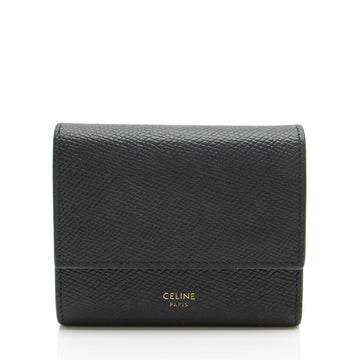Celine Grained Calfskin Trifold Small Wallet (SHF-9MamMj)
