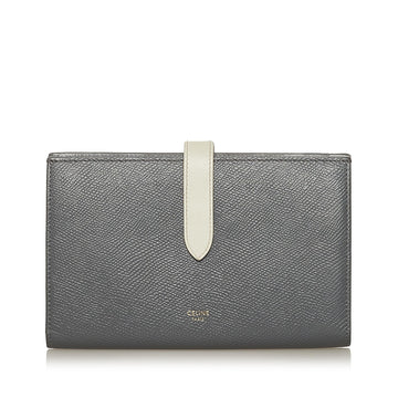 Celine Large Strap Wallet in Bicolour Grained Calfskin (SHG-35193)