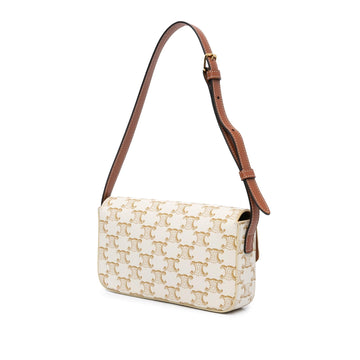 Celine Triomphe Coated Canvas Claude Shoulder Bag