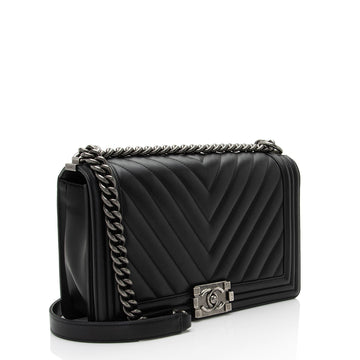 Chanel Chevron Lambskin New Medium Boy Bag