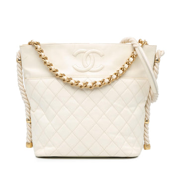Chanel Crumpled Calfskin En Vogue Rope Satchel (SHG-YyDuG5)