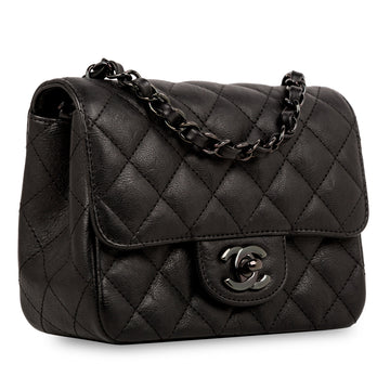 Chanel Classic Flap Bag - Mini Square - So Black