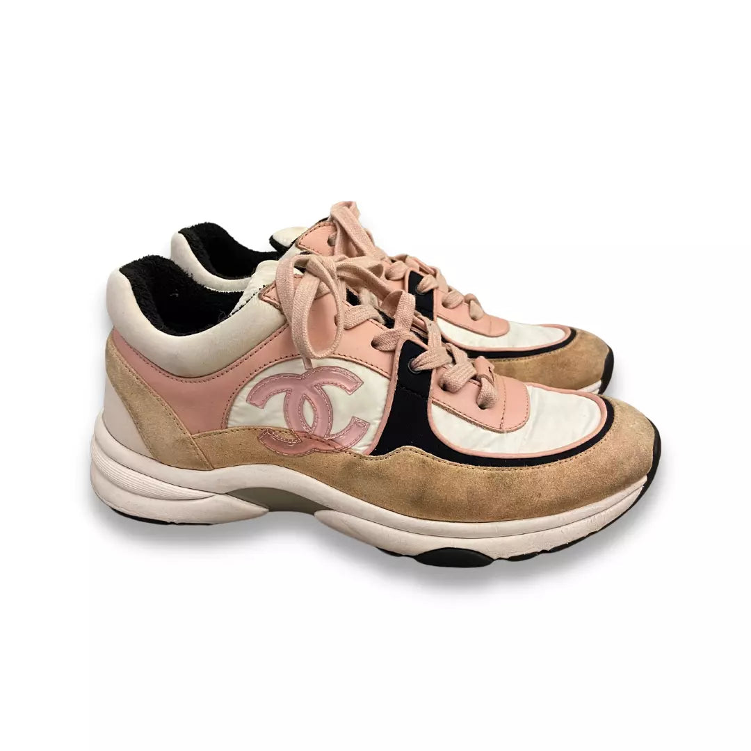 CHANEL PINK CC SNEAKERS
