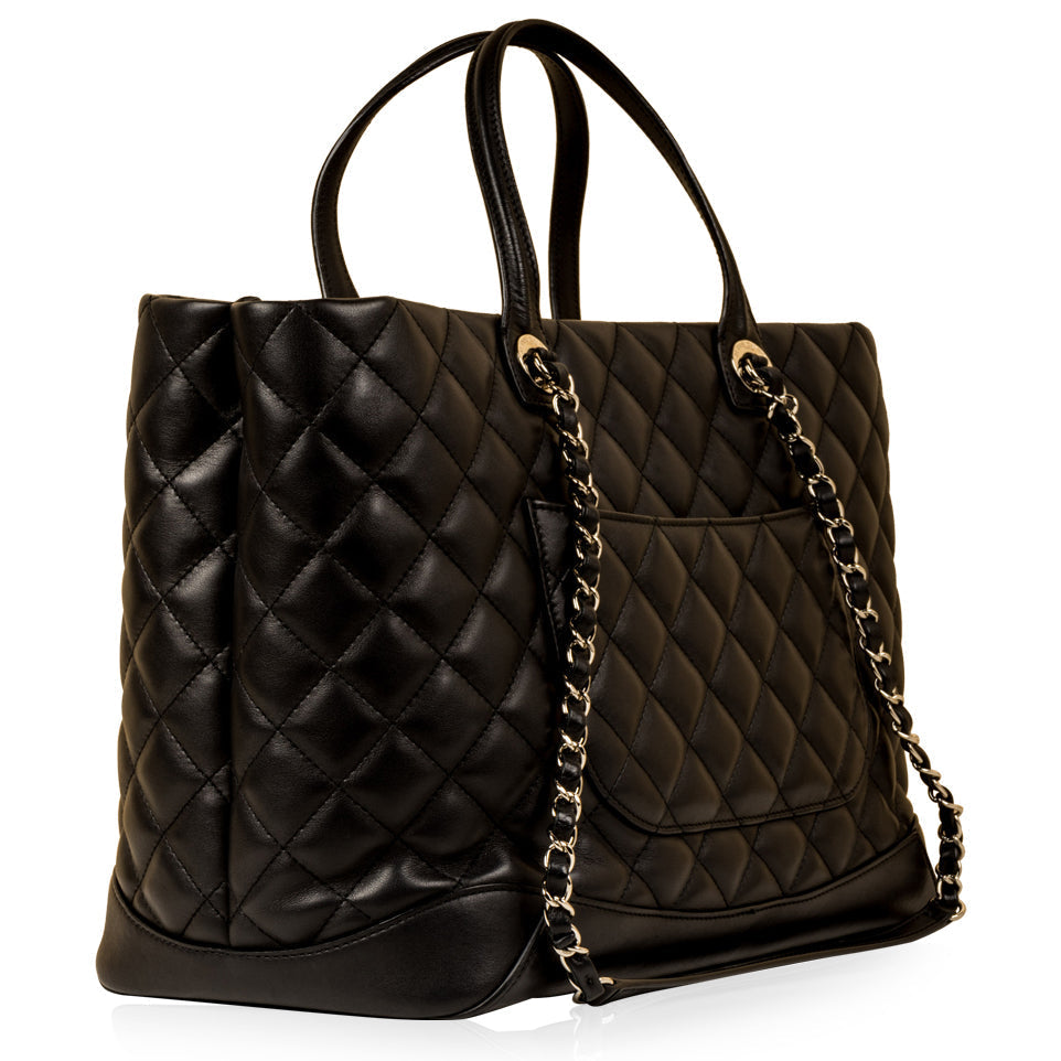 Chanel Quilted Shopping Tote