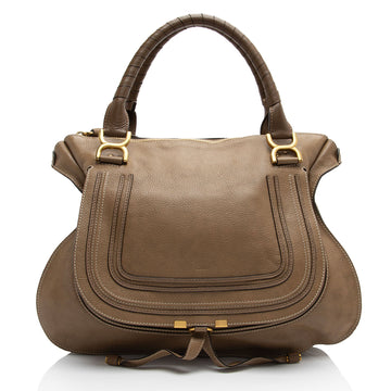 Chloe Calfskin Marcie Large Satchel (SHF-sZLBMz)