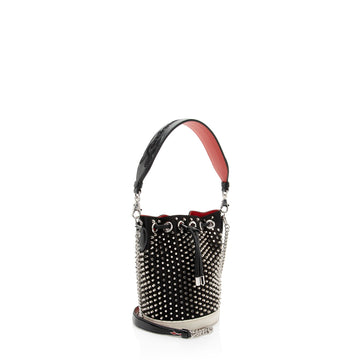 Christian Louboutin Leather Spiked Marie Jane Bucket Bag