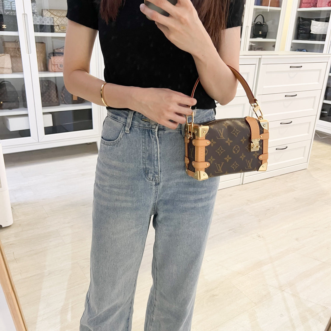 LV Side Trunk PM Bag in Monogram Canvas and GHW