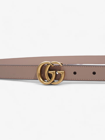 Gucci CS Marmont Thin Belt Dusty Rose / Gold Leather 105cm / 42"