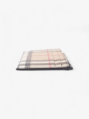 Burberry Zipped Card Holder Vintage Check Coated Canvas