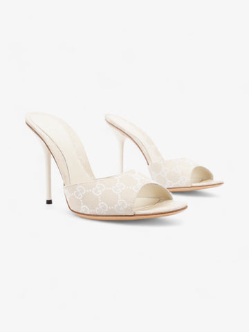 Gucci Guccissima Heels 95mm CS Supreme / Beige Cotton EU 41 UK 8