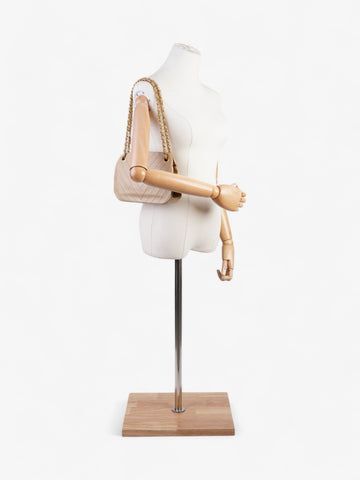 Chanel Kiss Lock Beige Lambskin Leather