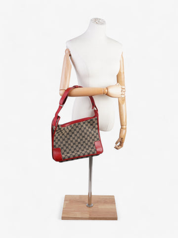 Gucci CS Shoulder Bag CS Supreme / Beige / Red Canvas