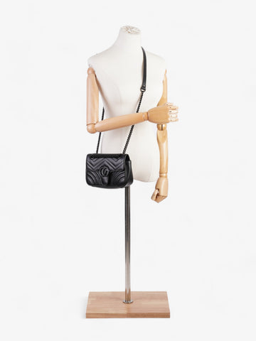 Gucci CS Marmont Black Matelasse Leather Mini