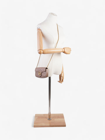 Gucci CS Marmont Rose Beige  Matelasse Leather Super Mini