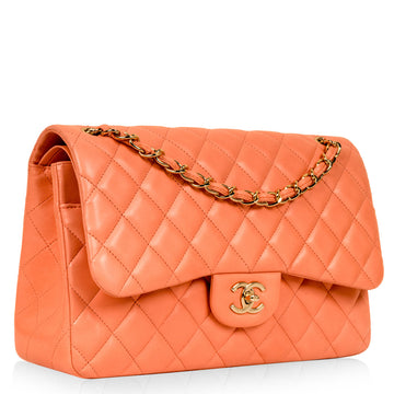 Chanel Classic Flap Bag - Jumbo - Peach