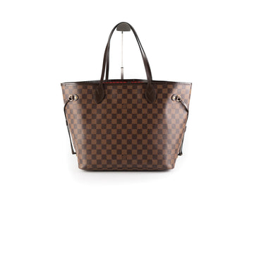 Louis Vuitton Neverfull MM Damier Ebene Bag With Pouch