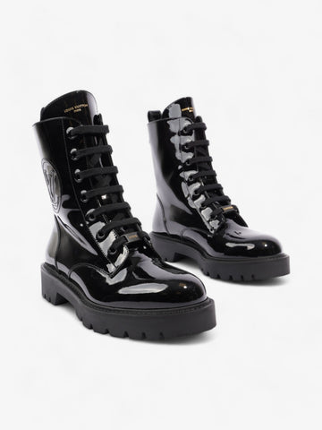Louis Vuitton Territory Flat Ranger Boots Black Patent Leather EU 40 UK 7