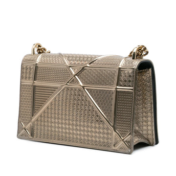 Dior Medium Metallic Patent Microcannage Diorama Flap
